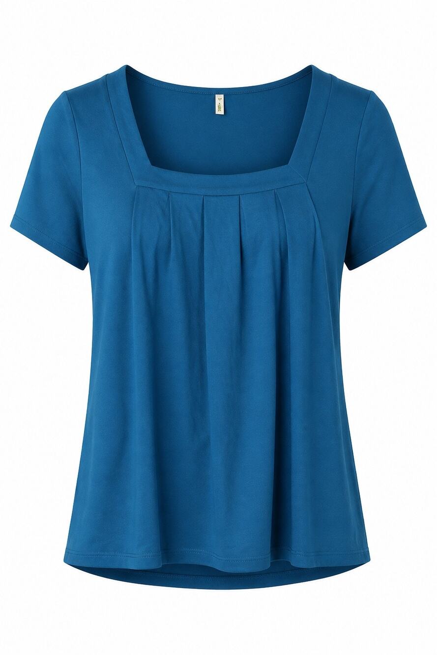 Halara Deep Teal Pleated Square Neck Top M